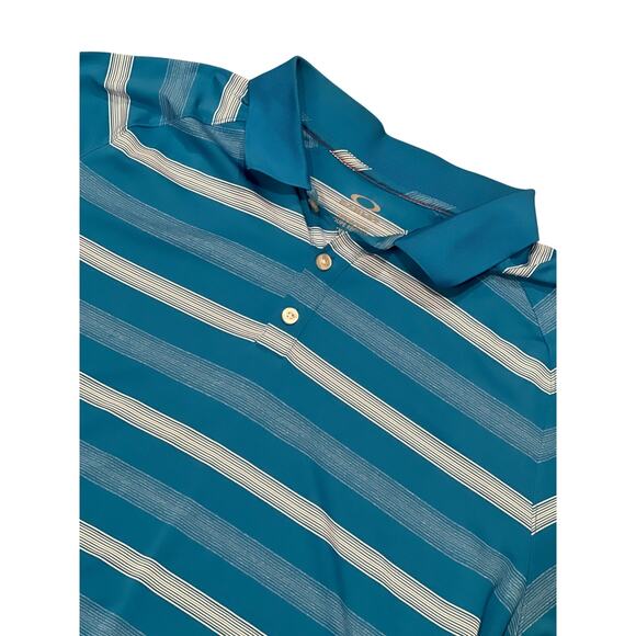 Oakley Blue and White Golf Shirt Size XXL 1463F